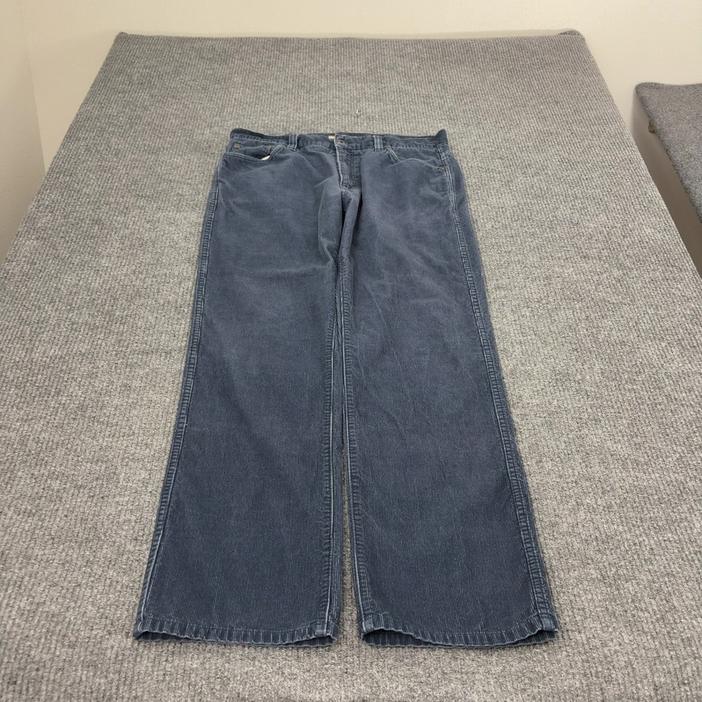 LL Bean Corduroy Pants Mens 36x32 Blue Cotton Standard Fit Straight Outdoor - Picture 1 of 7